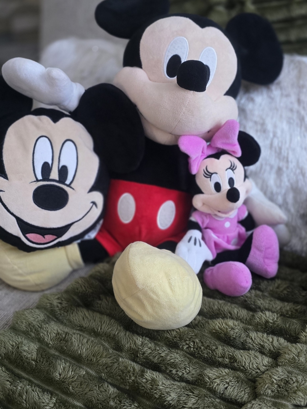 Disney Mickey and Minnie Plush Set - Black, Pink, Red, Yellow